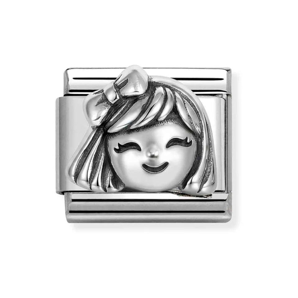 Nomination CLASSIC Silver Girl With Bow Charm