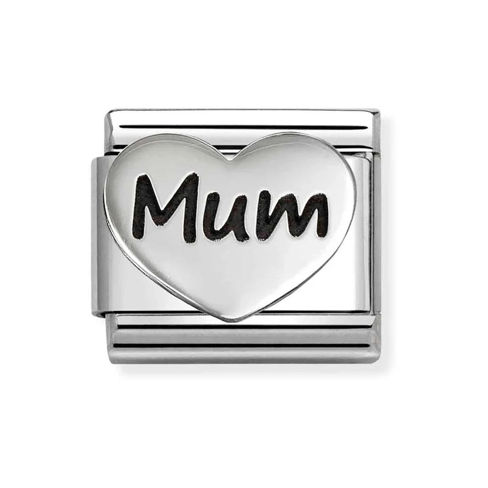 Nomination CLASSIC Silver 'Mum' Heart Charm