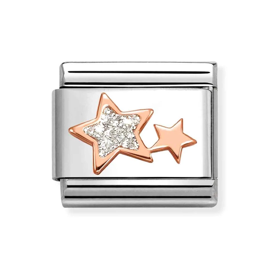 Nomination CLASSIC Rose Glitter Stars Charm