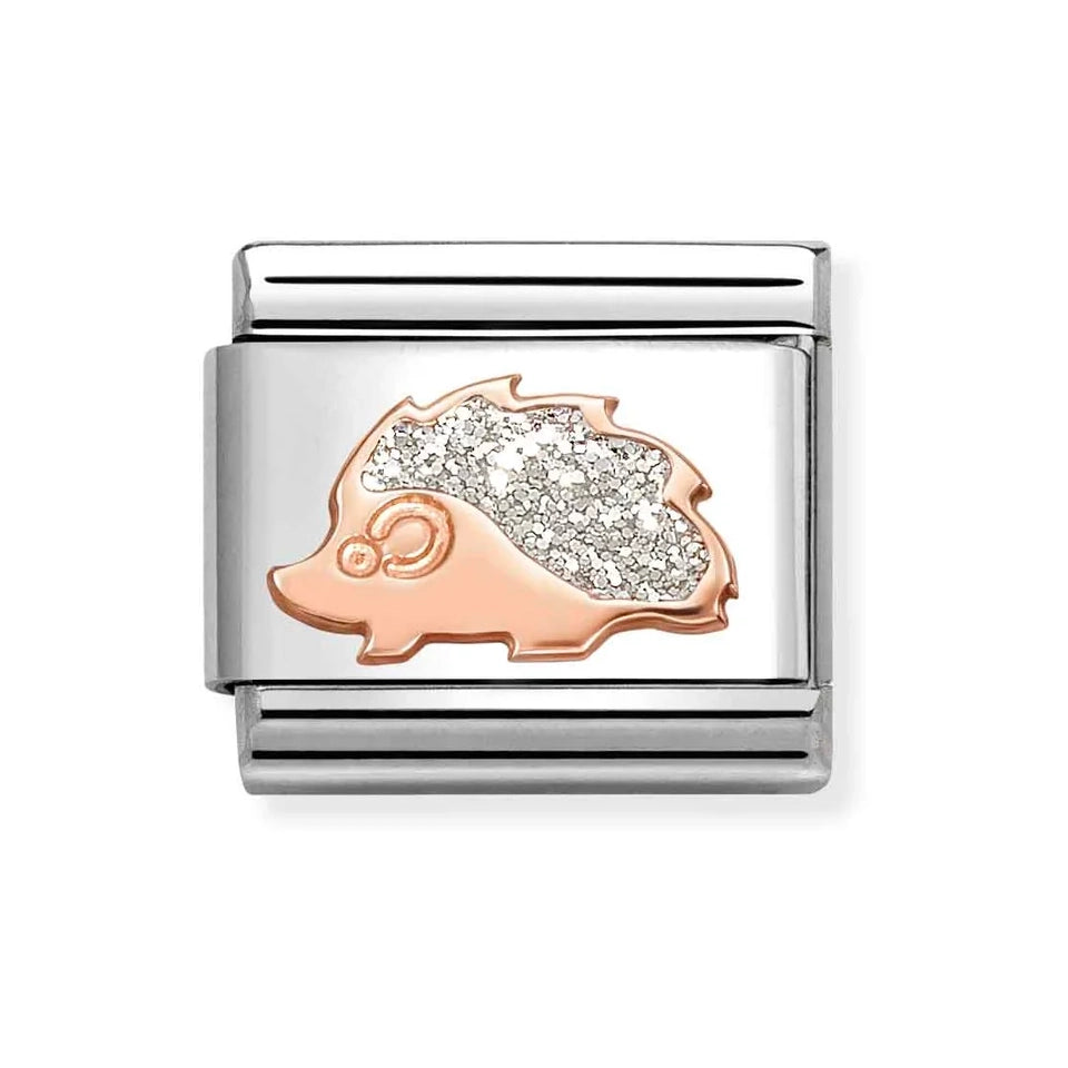 Nomination CLASSIC Rose Glitter Hedgehog Charm