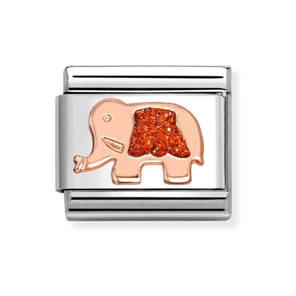 Nomination CLASSIC Rose Red Glitter Elephant Charm