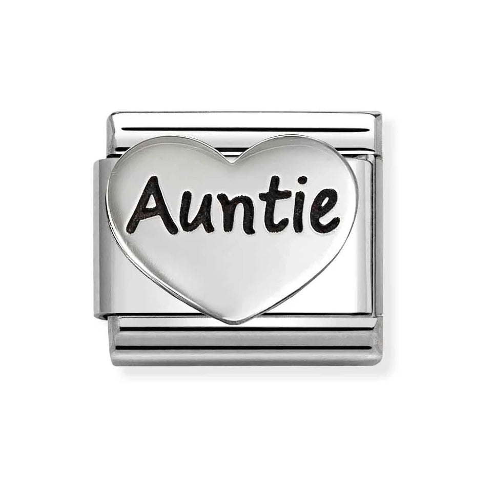 Nomination CLASSIC Silver 'Auntie' Heart Charm