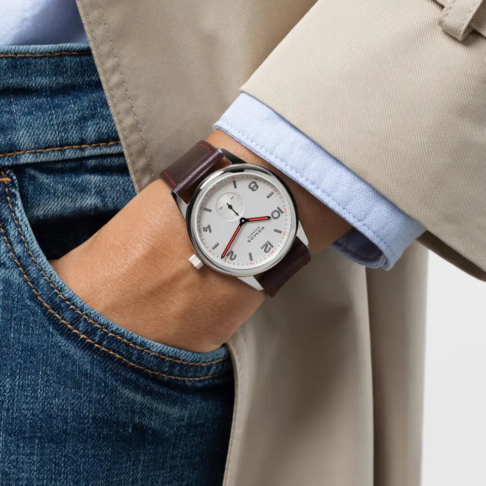 NOMOS Glashütte Club 38 White Silver-Plated Dial 38.5mm Watch