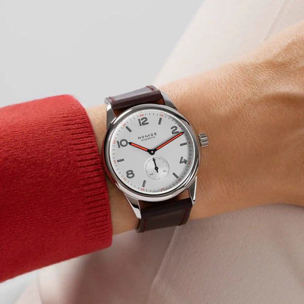 NOMOS Glashütte Club 38 White Silver-Plated Dial 38.5mm Watch