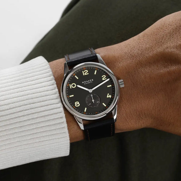 NOMOS Glashütte Club 38 Ruthenium 38.5mm Black Watch