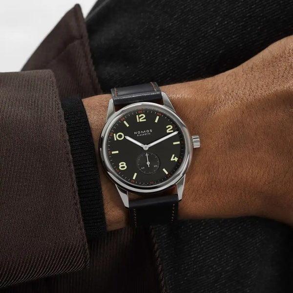NOMOS Glashütte Club 38 Ruthenium 38.5mm Black Watch