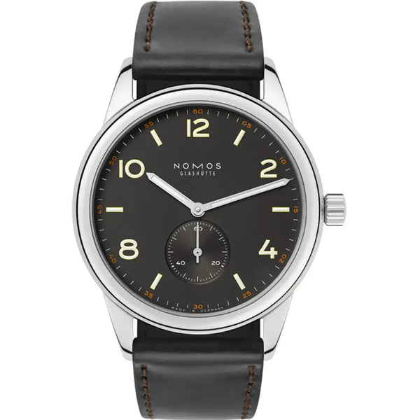 NOMOS Glashütte Club 38 Ruthenium 38.5mm Black Watch