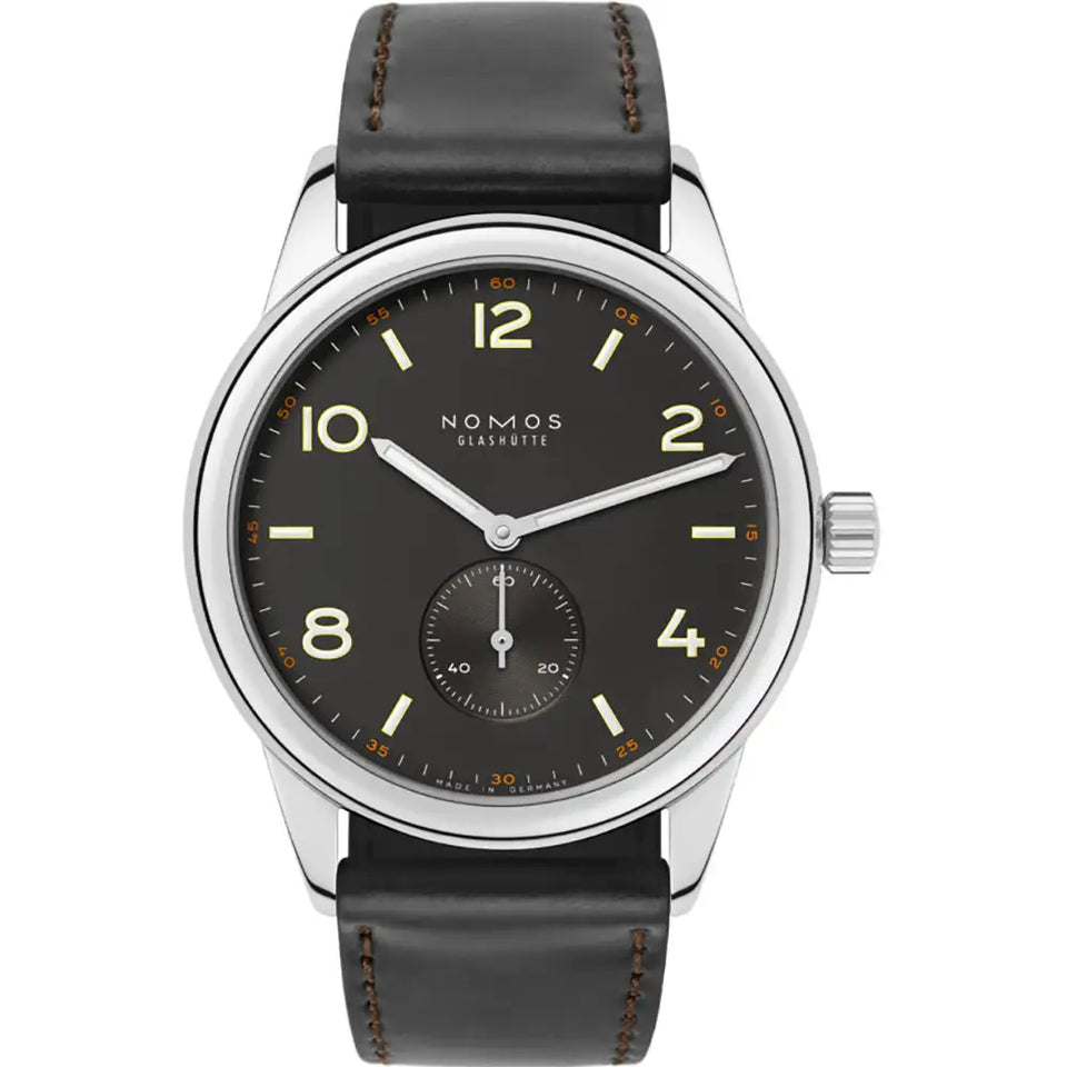 NOMOS Glashütte Club 38 Ruthenium 38.5mm Black Watch