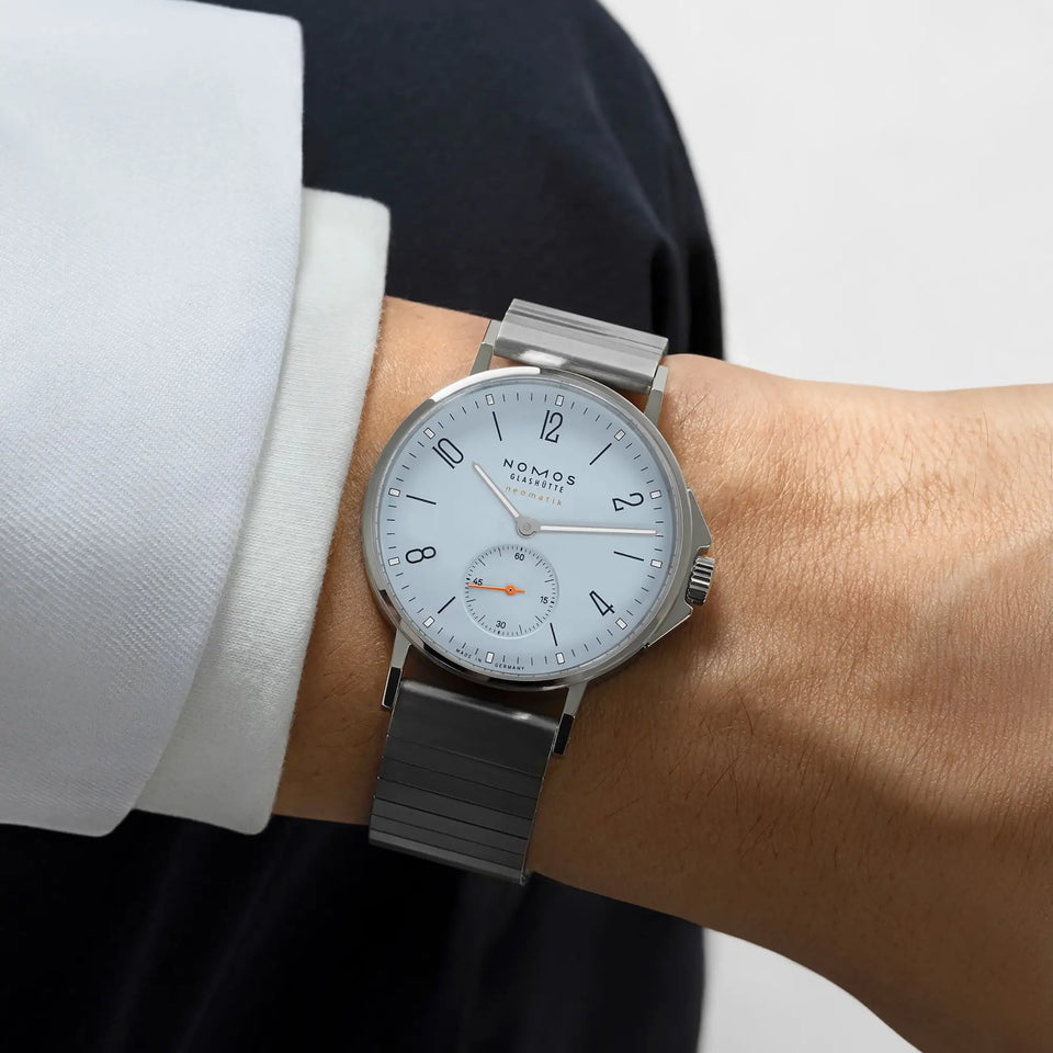 NOMOS Glashütte Ahoi Neomatik 38 Date Sky Automatic Watch | Exhibition Case Back