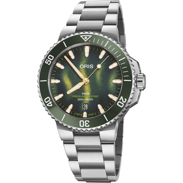 ORIS Men's Aquis Date Kelp Forest Limited Edition 41.5mm Watch