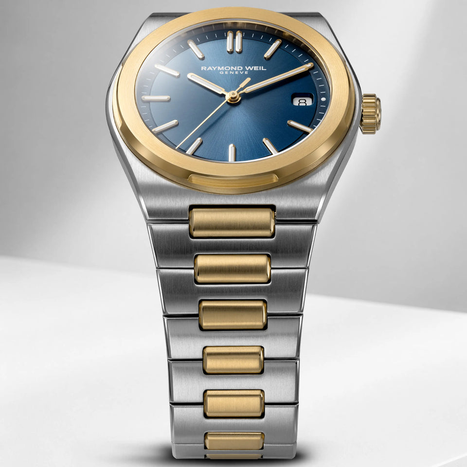 Raymond Weil Men's A.R.T 38mm Blue Dial Two-Tone Automatic Watch