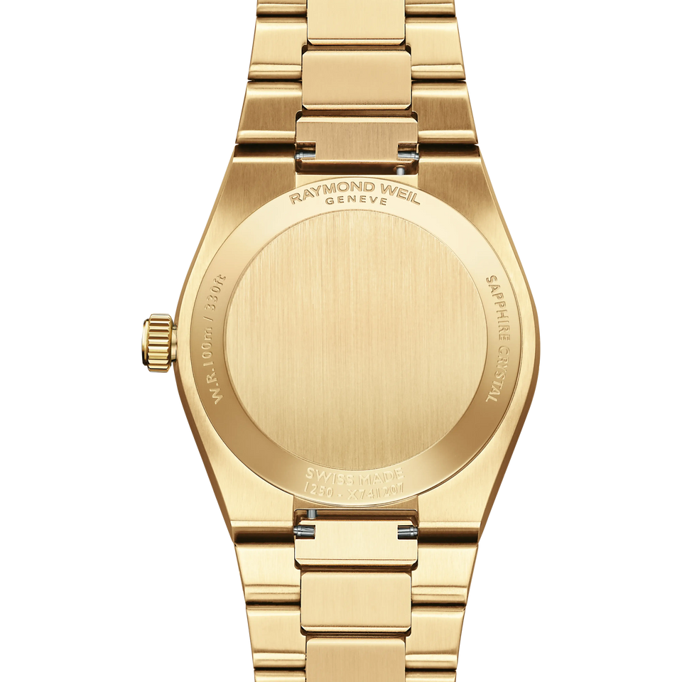 Raymond Weil Ladies A.R.T 30mm Mother of Pearl Gold Coloured Diamond Set Watch