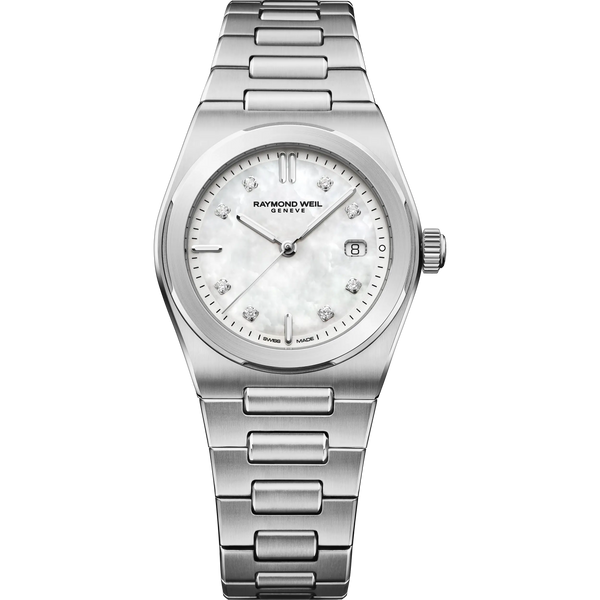 Raymond Weil Ladies A.R.T White Dial Diamond Set 30mm Watch