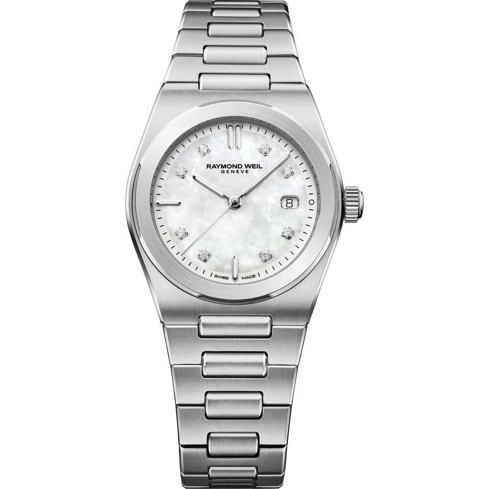 Raymond Weil Ladies A.R.T White Dial Diamond Set 30mm Watch