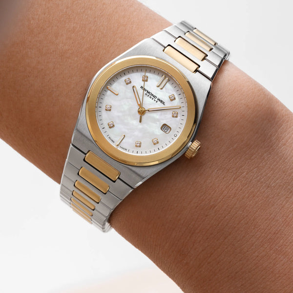Raymond Weil Ladies A.R.T 30mm Mother of Pearl Two-Tone Diamond Set Watch