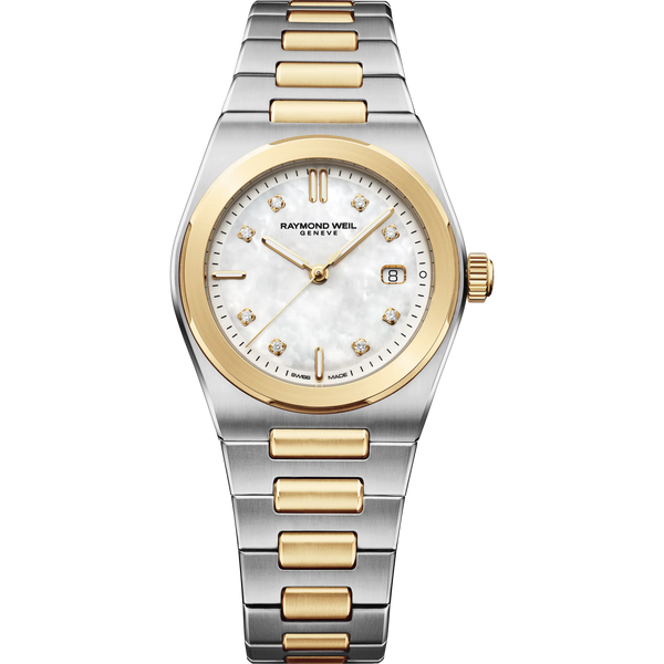Raymond Weil Ladies A.R.T 30mm Mother of Pearl Two-Tone Diamond Set Watch