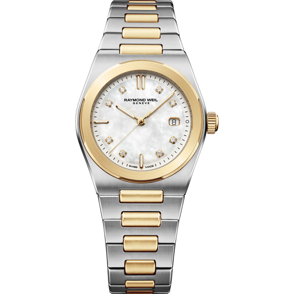Raymond Weil Ladies A.R.T 30mm Mother of Pearl Two-Tone Diamond Set Watch