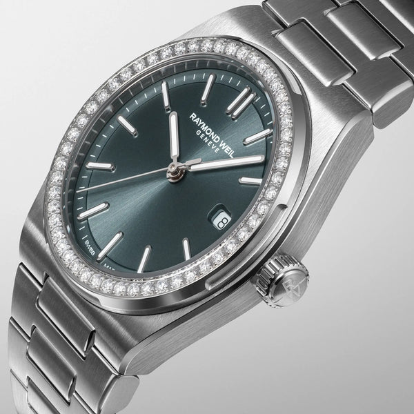 Raymond Weil Ladies A.R.T Blue Dial 30mm Diamond Set Watch