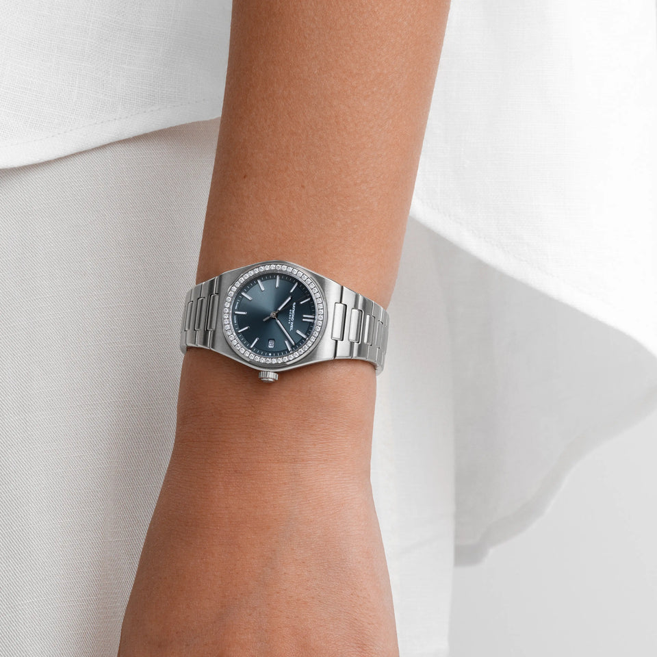 Raymond Weil Ladies A.R.T Blue Dial 30mm Diamond Set Watch