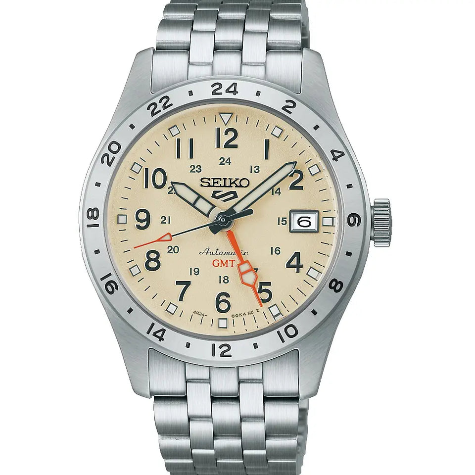 Seiko 5 Sports Men's GMT Field 'Desert Sand' Bracelet Watch