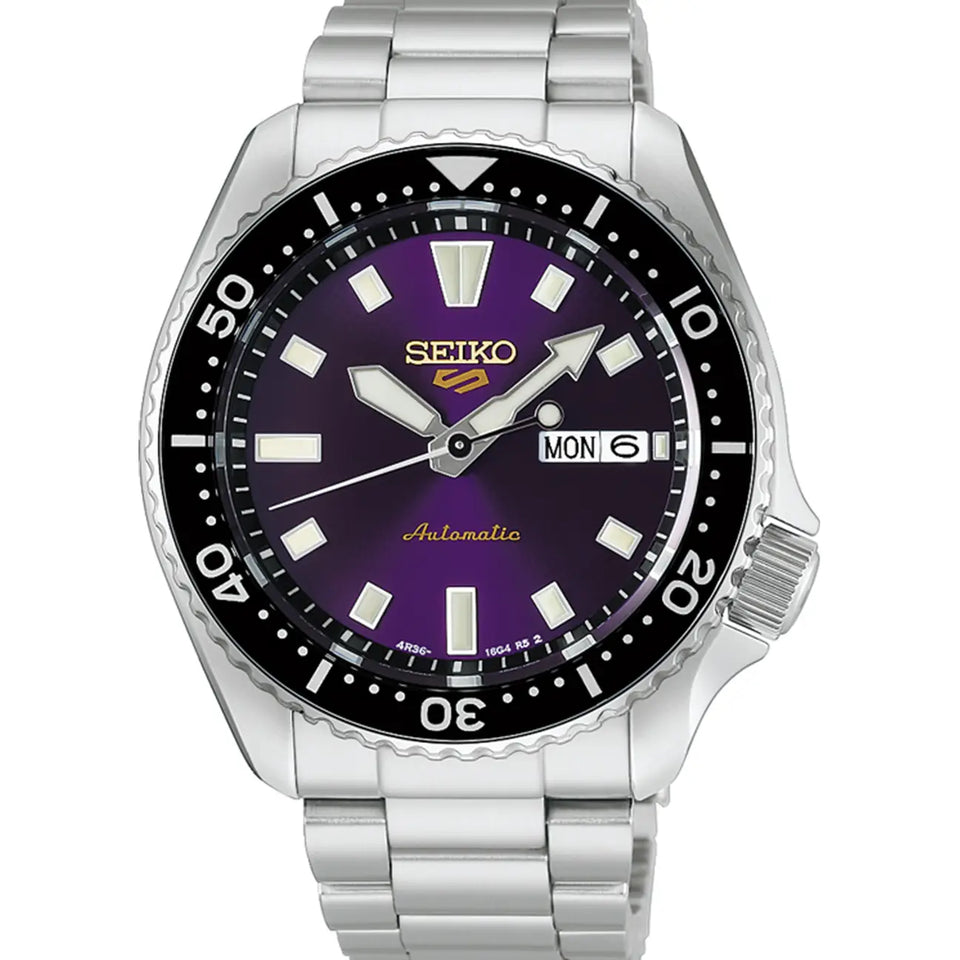 Seiko 5 Sports Limited Edition SKX Edo Purple Dial Bracelet Watch
