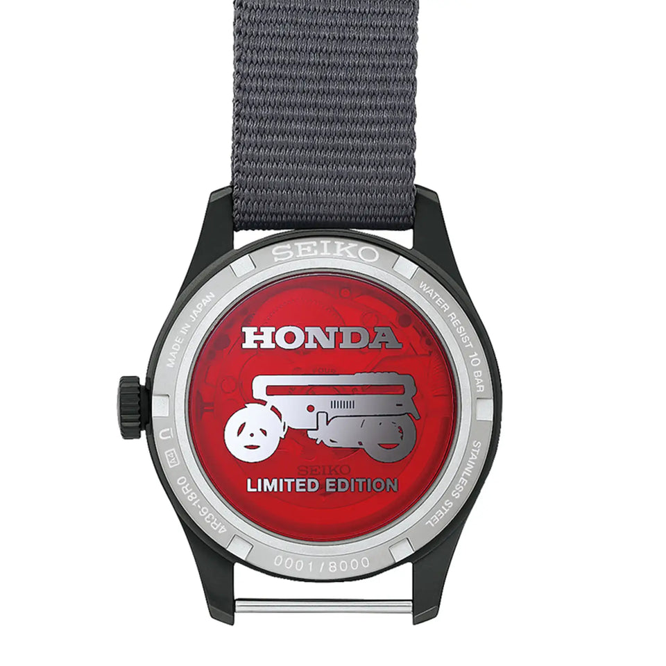 Seiko 5 Sports Limited Edition Yellow X Honda Motocompo Nylon Strap Watch