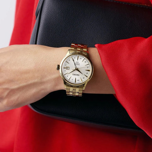 Seiko Presage Men's Cocktail Time 'Daiquiri' GMT Gold PVD Bracelet Watch