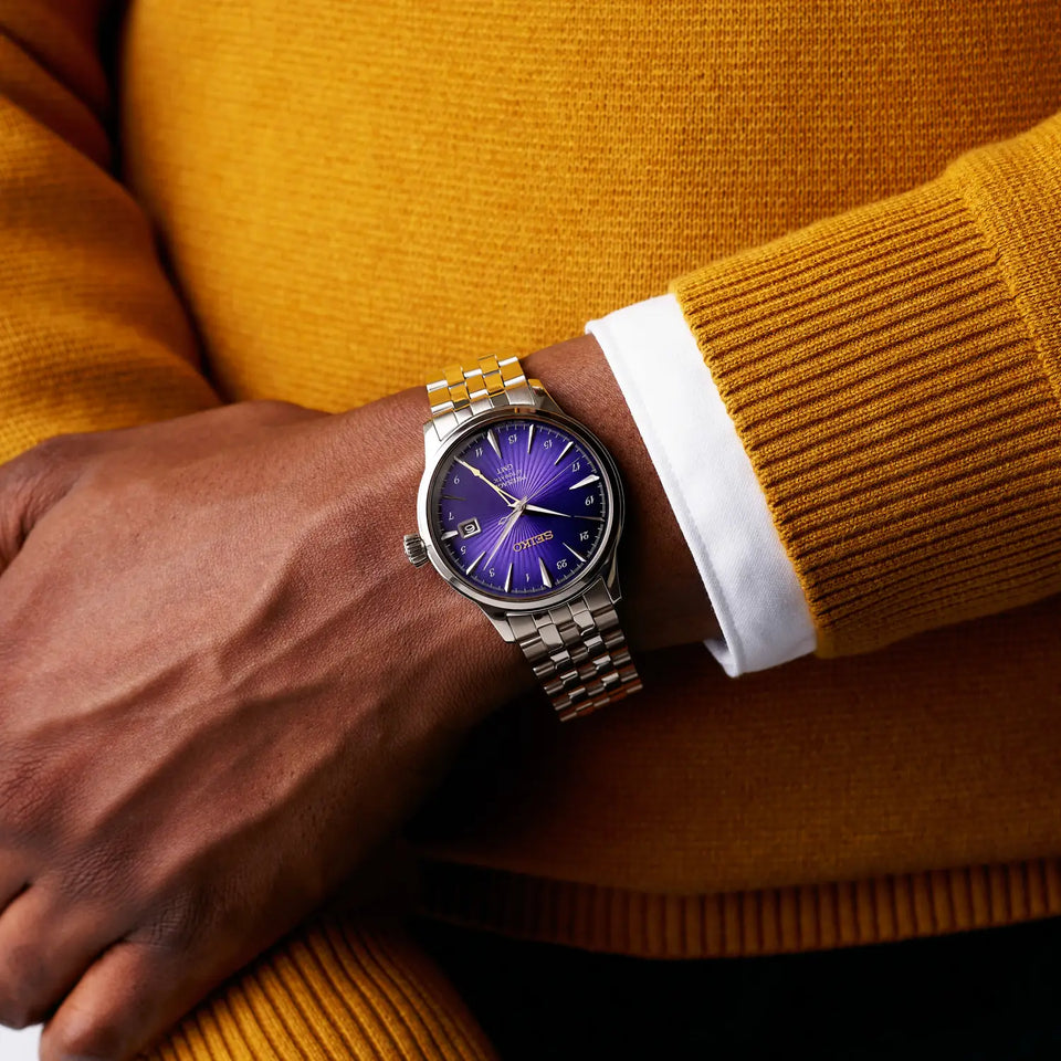 Seiko Presage Limited Edition Cocktail Time Edo Purple GMT Bracelet Watch