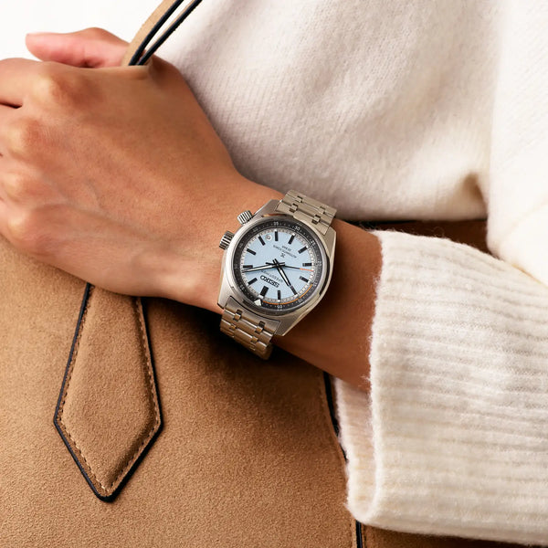 Seiko Prospex Men's 'Heritage Motoring' Powder Blue Countdown Speedtimer Watch