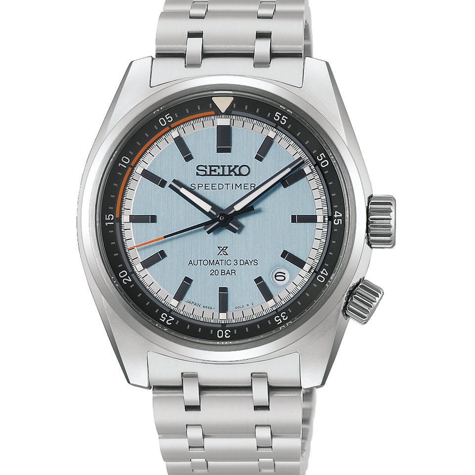 Seiko Prospex Men's 'Heritage Motoring' Powder Blue Countdown Speedtimer Watch
