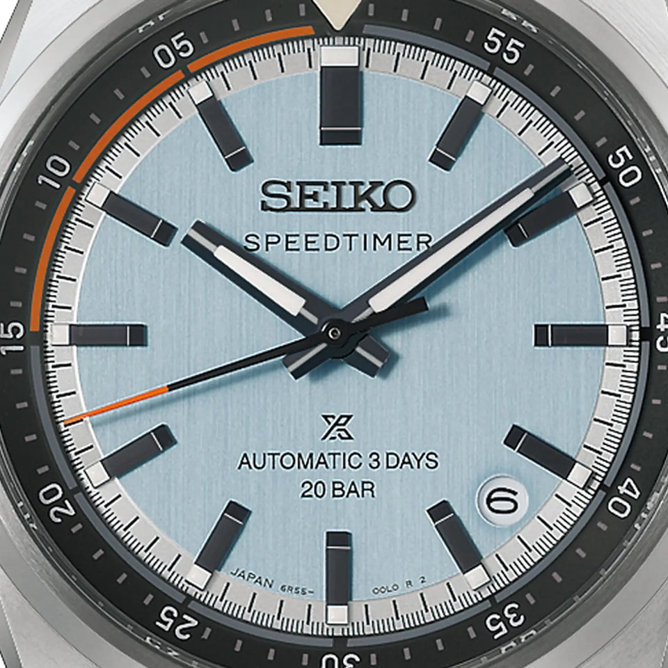 Seiko Prospex Men's 'Heritage Motoring' Powder Blue Countdown Speedtimer Watch