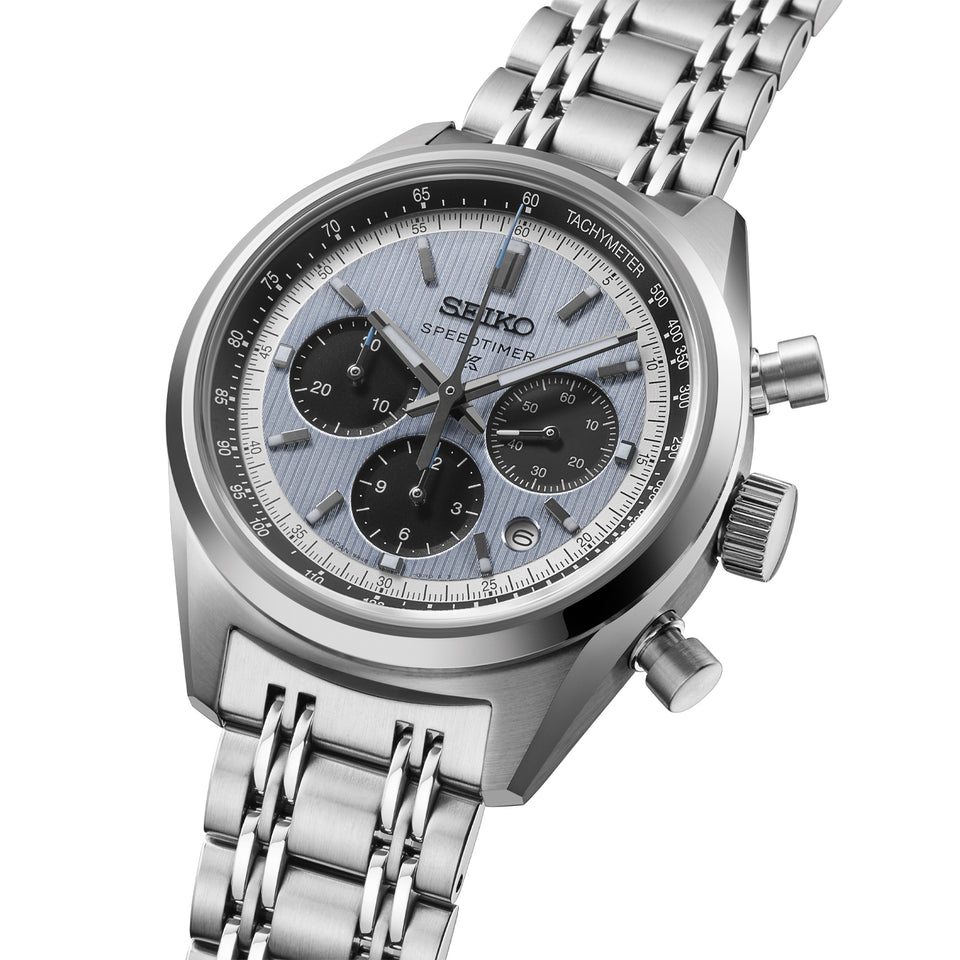 Seiko Prospex Men's 'Grand Touring' Sky Blue Mechanical Chronograph Watch