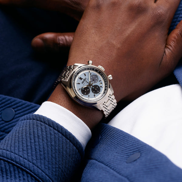 Seiko Prospex Men's 'Grand Touring' Sky Blue Mechanical Chronograph Watch