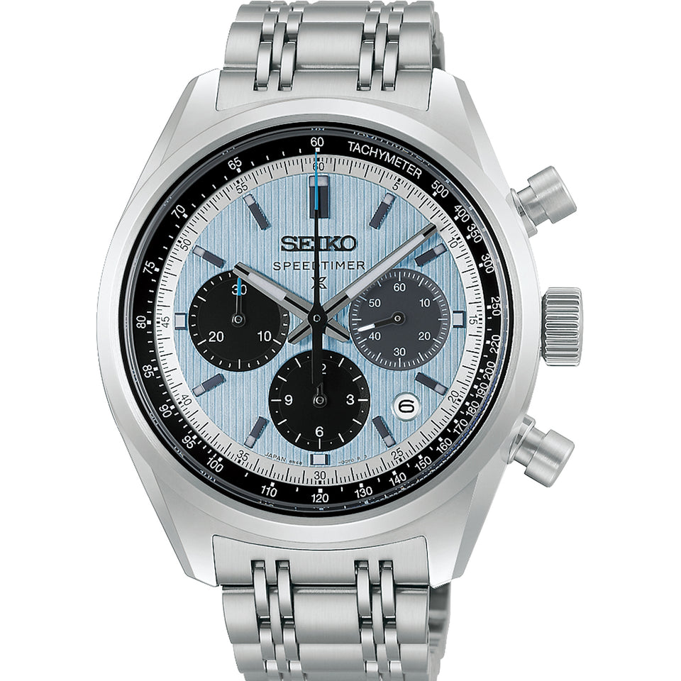 Seiko Prospex Men's 'Grand Touring' Sky Blue Mechanical Chronograph Watch
