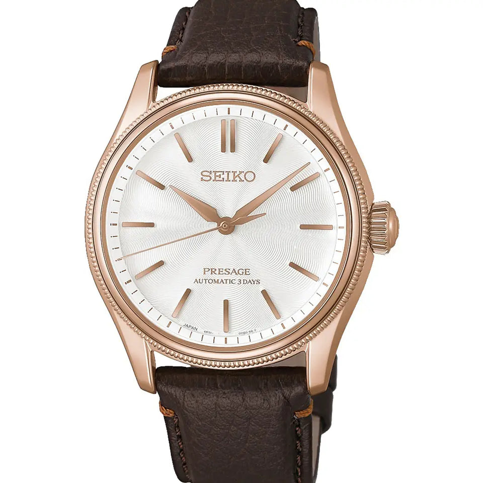 Seiko Presage Limited Edition Tomioka Silk White Shiro-neri-Gummo-Hoso Strap Watch