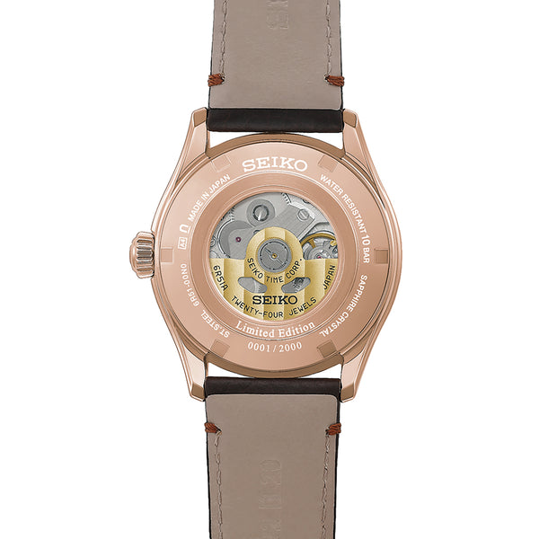 Seiko Presage Limited Edition Tomioka Silk White Shiro-neri-Gummo-Hoso Strap Watch