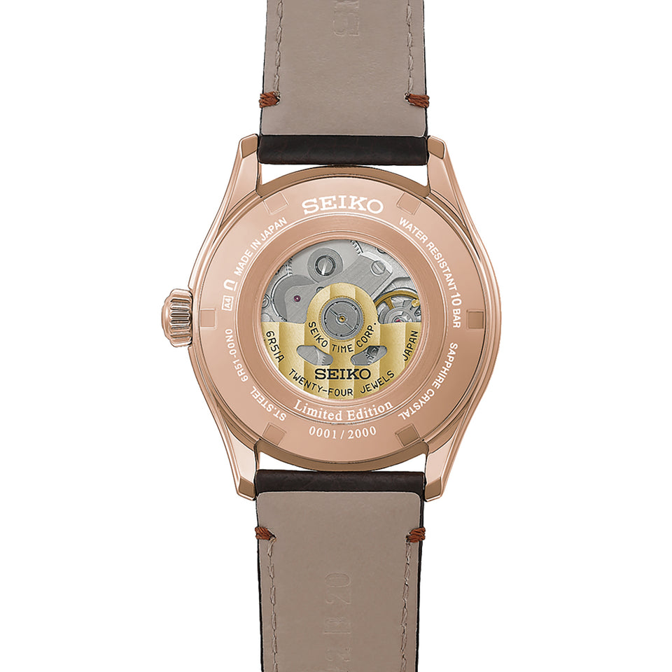Seiko Presage Limited Edition Tomioka Silk White Shiro-neri-Gummo-Hoso Strap Watch