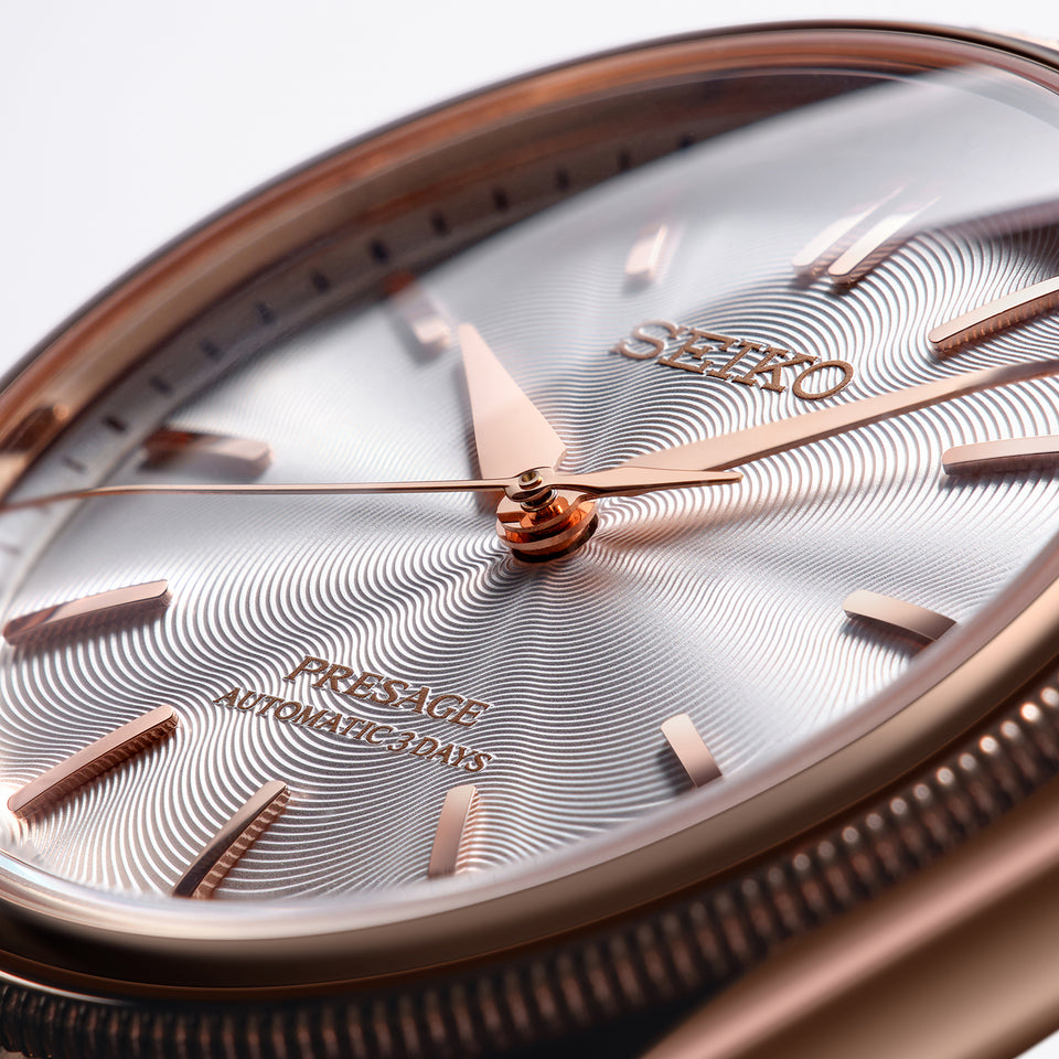 Seiko Presage Limited Edition Tomioka Silk White Shiro-neri-Gummo-Hoso Strap Watch