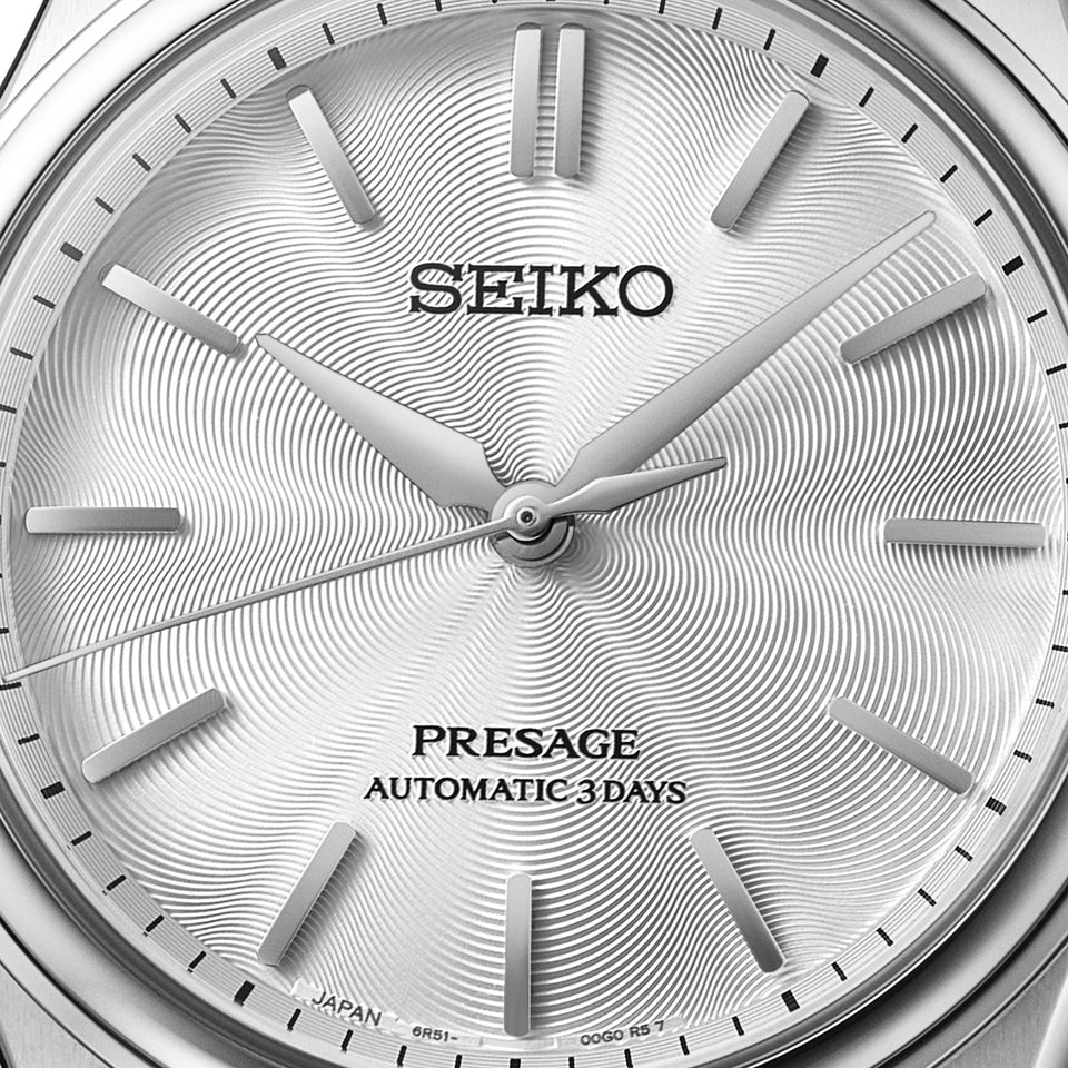 Seiko Presage Men's Classic Series White Shironeri Bracelet Watch