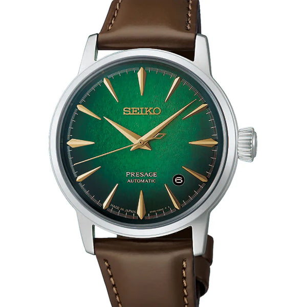 Seiko Presage Men's Cocktail Time Crushed Ice 'Mint Mist' Strap Watch