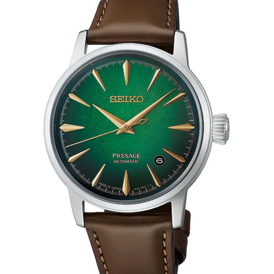 Seiko Presage Men's Cocktail Time Crushed Ice 'Mint Mist' Strap Watch