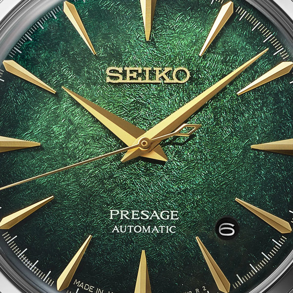 Seiko Presage Men's Cocktail Time Crushed Ice 'Mint Mist' Strap Watch