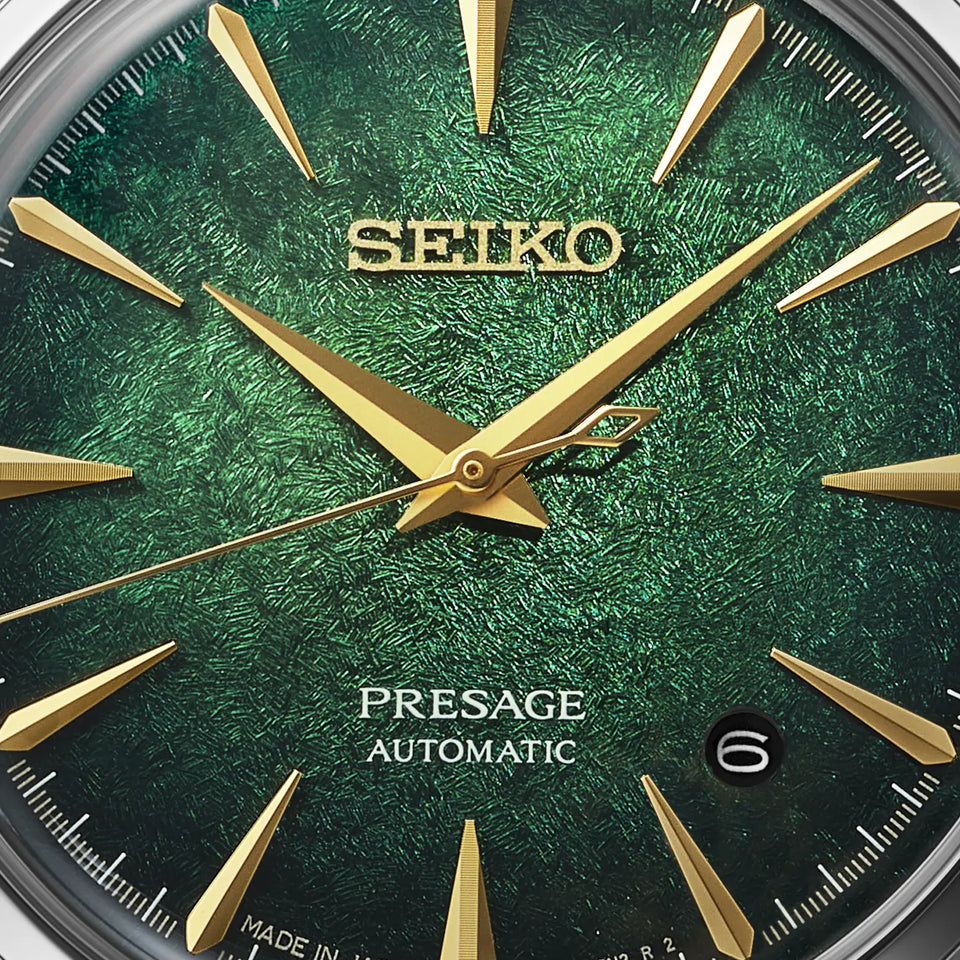 Seiko Presage Men's Cocktail Time Crushed Ice 'Mint Mist' Strap Watch