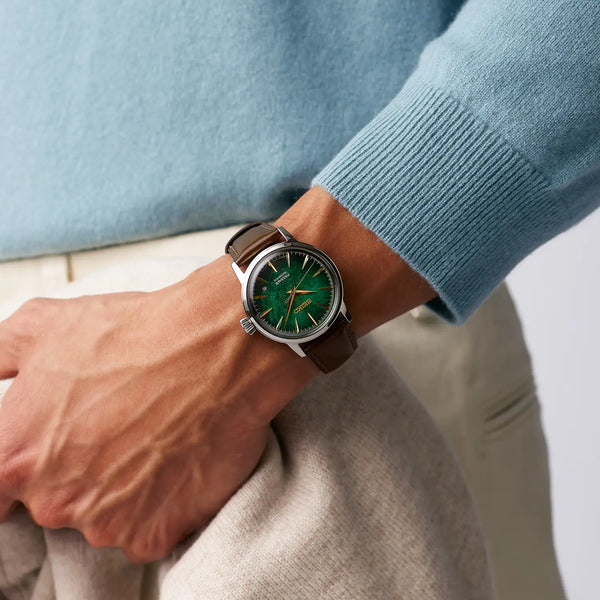 Seiko Presage Men's Cocktail Time Crushed Ice 'Mint Mist' Strap Watch