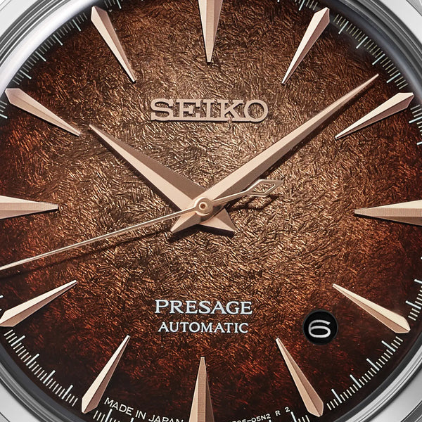 Seiko Presage Men's Cocktail Time Crushed Ice 'Whisky Mist' Strap Watch