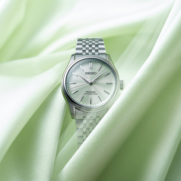 Seiko Presage Men's Classic Series 'Wakatake Iro' Green Dial Bracelet Watch