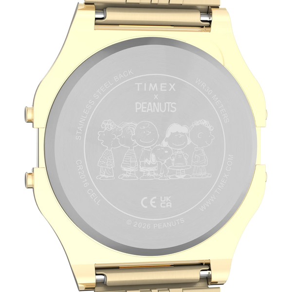Timex x Peanuts® x Snoopy T80 Special Edition Gold Digital Ski Watch