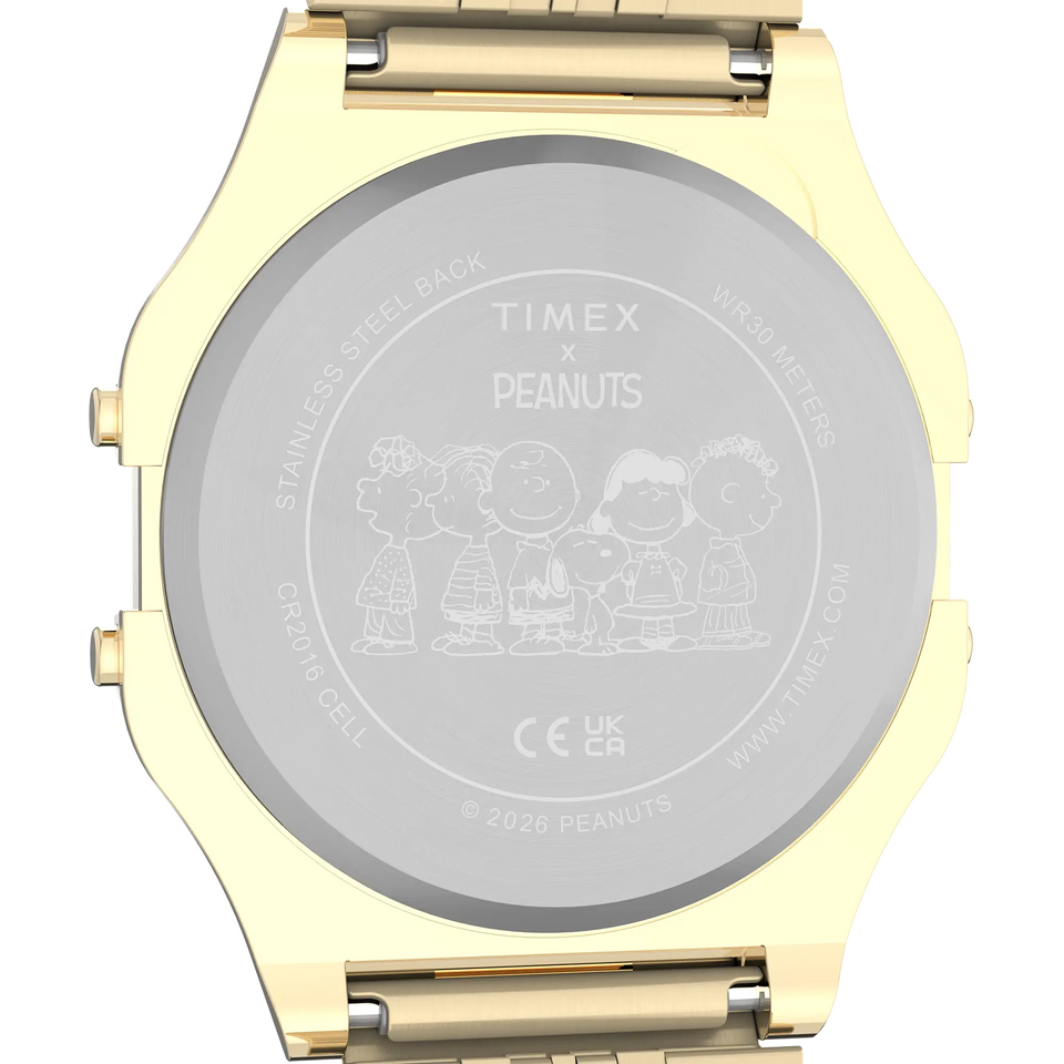 Timex x Peanuts® x Snoopy T80 Special Edition Gold Digital Ski Watch
