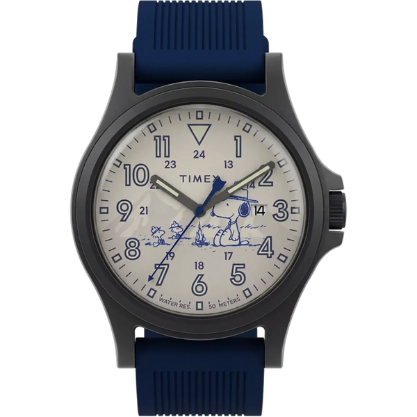 Timex Men's Peanuts® Expedition® Acadia 40mm Blue Strap Watch