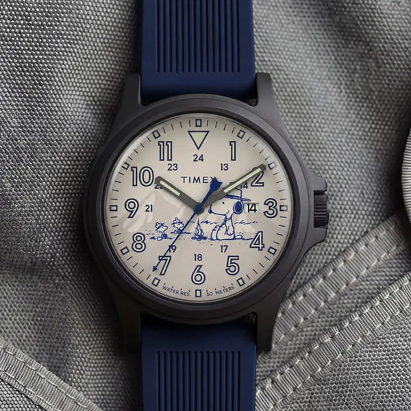 Timex Men's Peanuts® Expedition® Acadia 40mm Blue Strap Watch